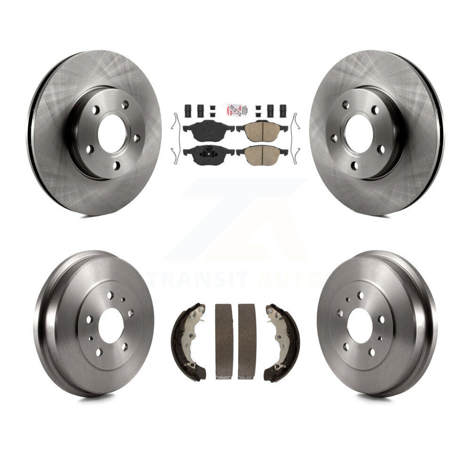 Front Rear Disc Brake Rotors Ceramic Pads And Drum Kit For Ford Focus K8A-105951