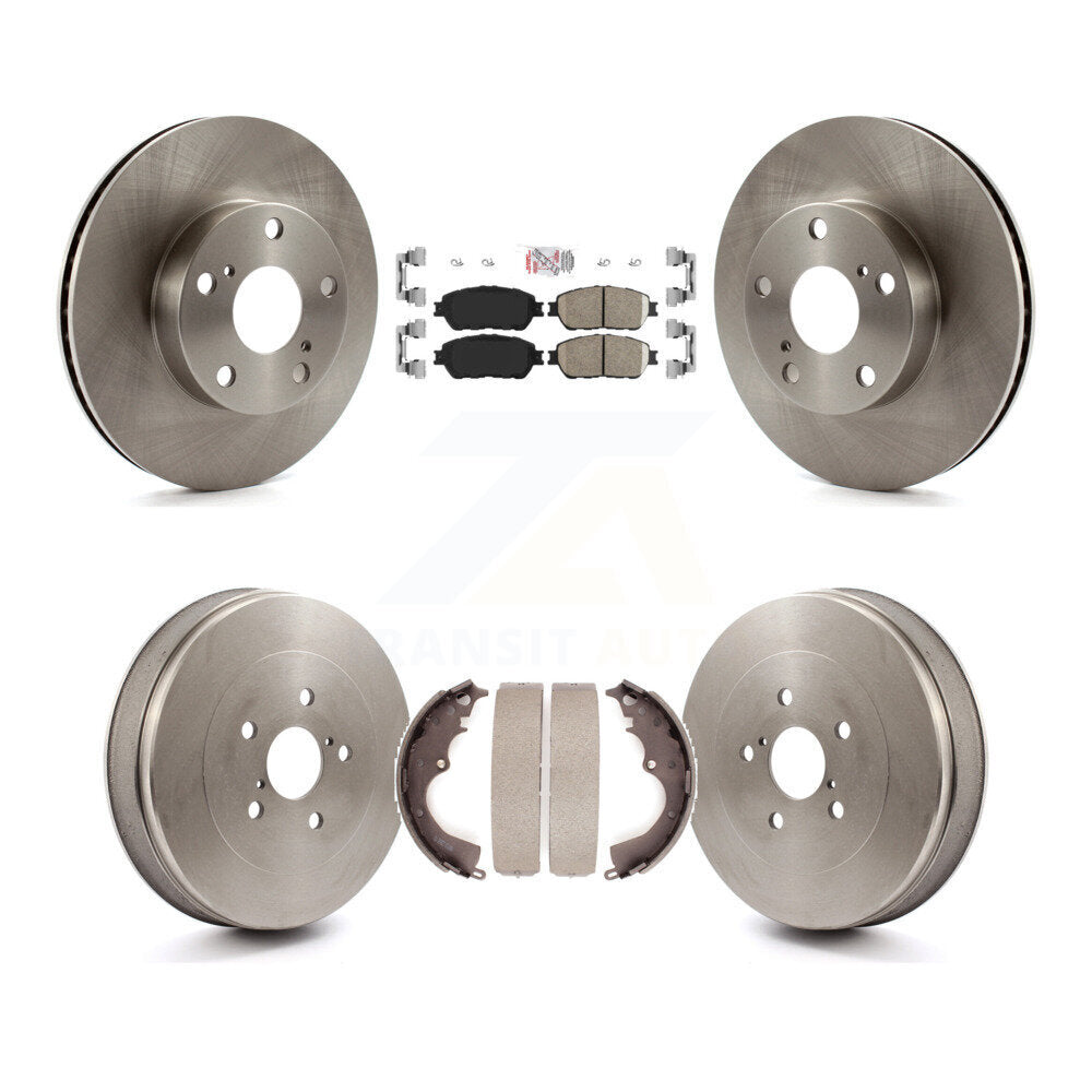 Front Rear Disc Brake Rotors Ceramic Pad And Drum Kit For Toyota Tacoma With 5 Lug Wheels K8A-105952
