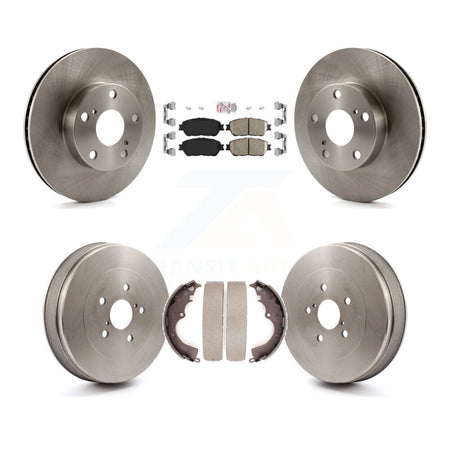 Front Rear Disc Brake Rotors Ceramic Pad And Drum Kit For Toyota Tacoma With 5 Lug Wheels K8A-105952