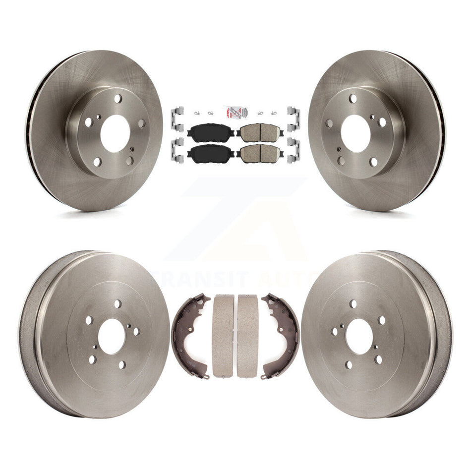 Front Rear Disc Brake Rotors Ceramic Pad And Drum Kit For Toyota Tacoma With 5 Lug Wheels K8A-105952