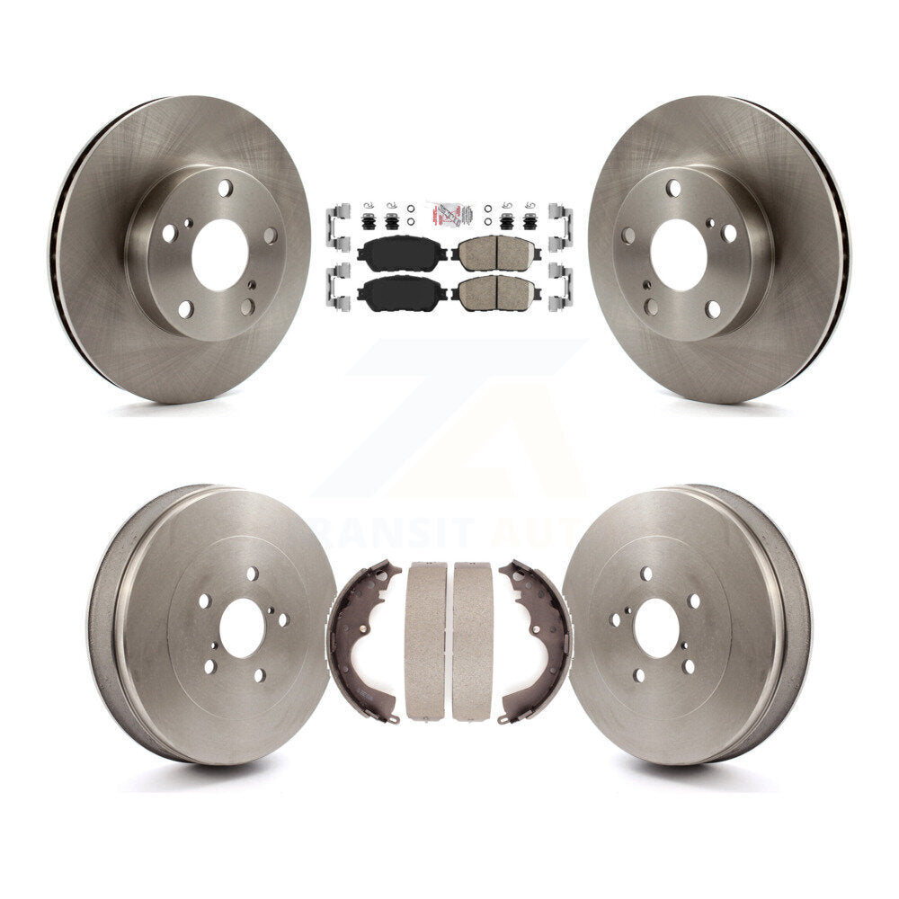 Front Rear Disc Brake Rotors Ceramic Pad And Drum Kit For Toyota Tacoma With 5 Lug Wheels K8A-105953