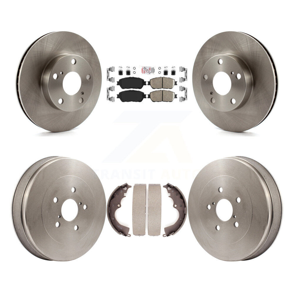 Front Rear Disc Brake Rotors Ceramic Pad And Drum Kit For Toyota Tacoma With 5 Lug Wheels K8A-105953