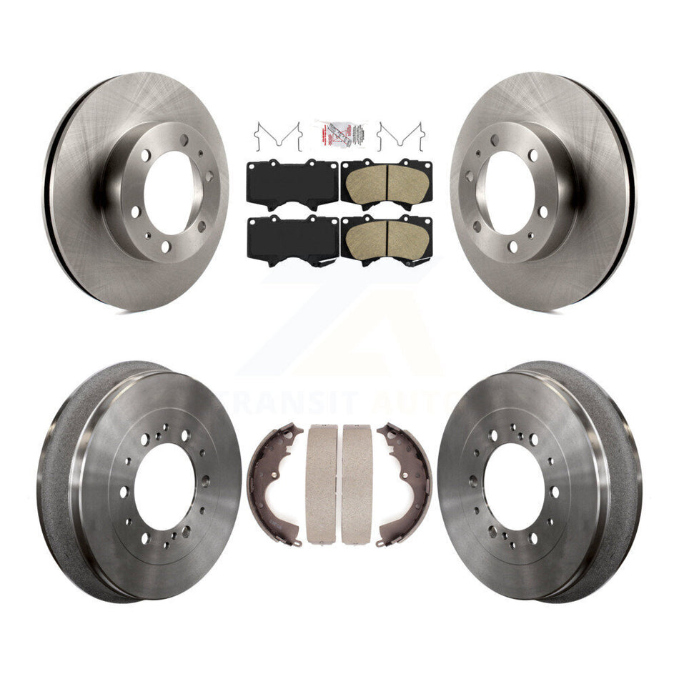 Front Rear Disc Brake Rotors Ceramic Pads And Drum Kit For Toyota Tacoma K8A-105954