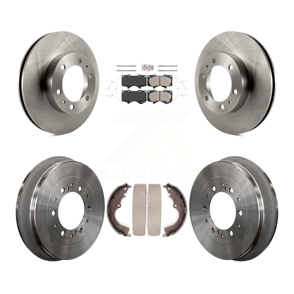 Front Rear Disc Brake Rotors Ceramic Pads And Drum Kit For Toyota Tacoma K8A-105955