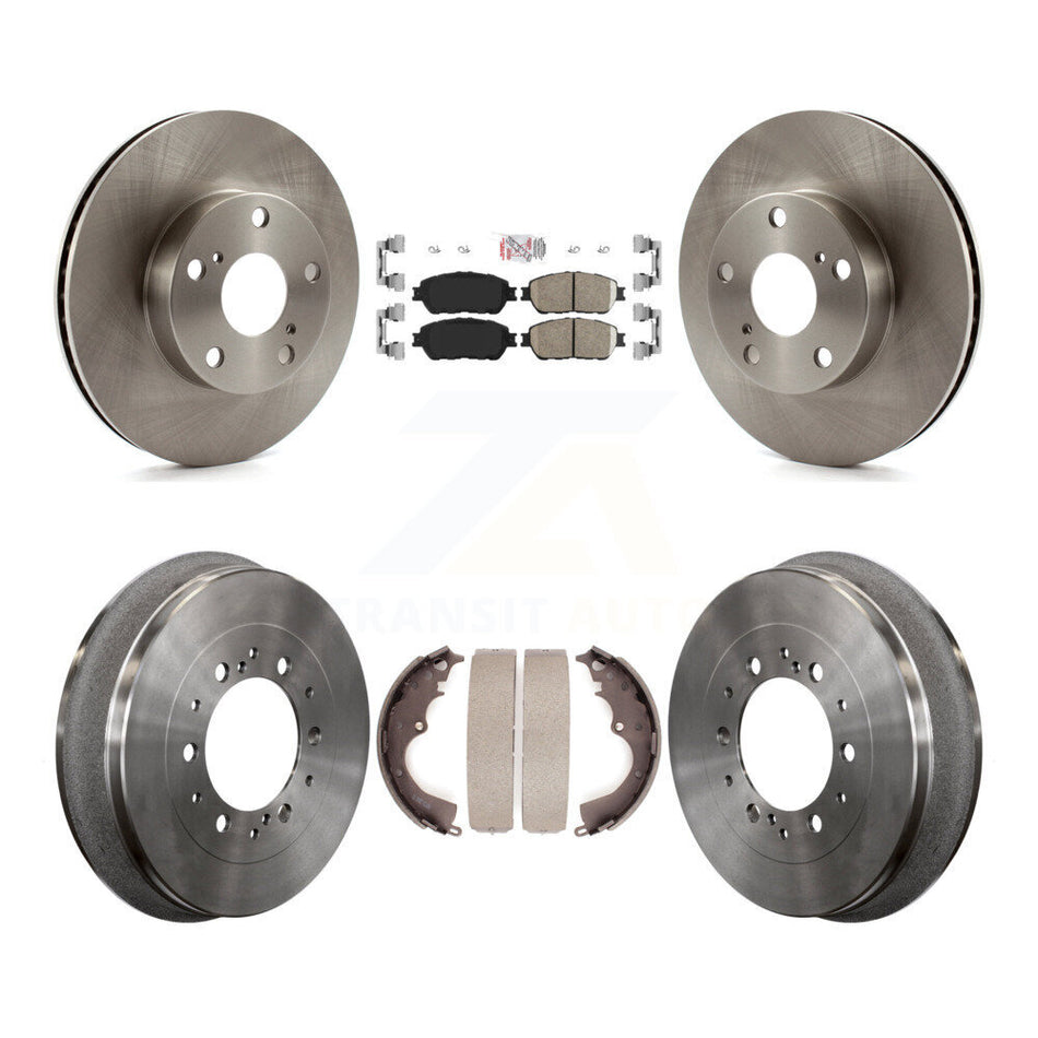 Front Rear Brake Rotors Ceramic Pad Drum Kit For 2015 Toyota Tacoma 4WD With 5 Lug Wheels K8A-105956