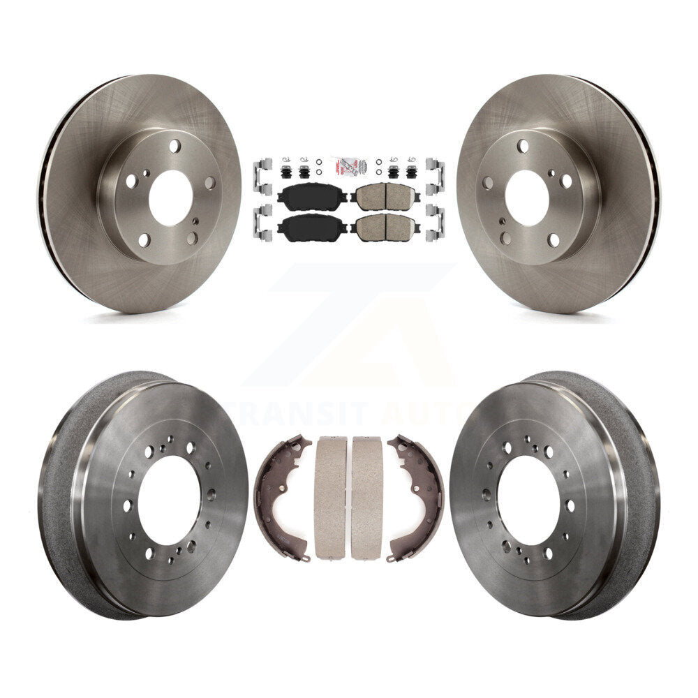 Front Rear Brake Rotors Ceramic Pad Drum Kit For 2015 Toyota Tacoma 4WD With 5 Lug Wheels K8A-105957