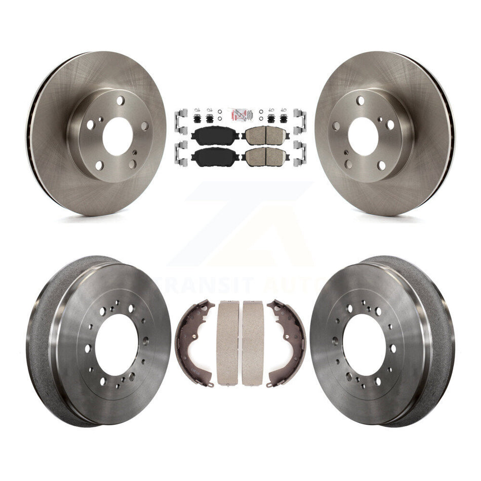 Front Rear Brake Rotors Ceramic Pad Drum Kit For 2015 Toyota Tacoma 4WD With 5 Lug Wheels K8A-105957