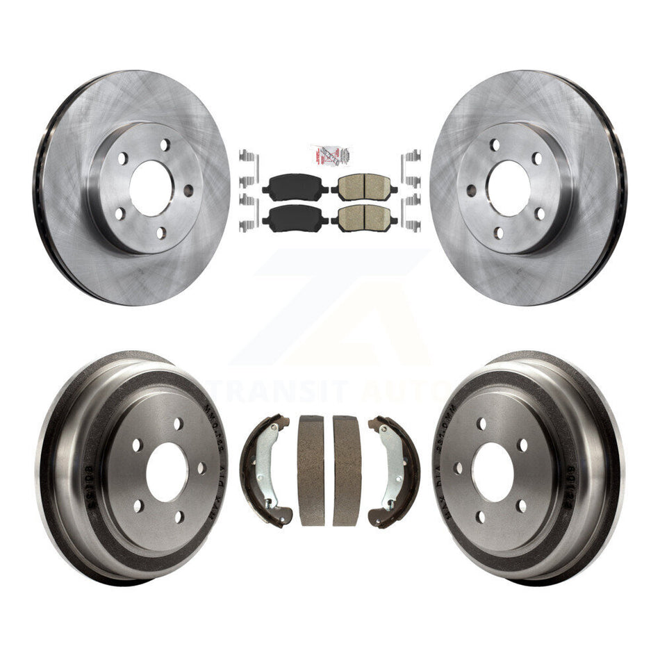 Front Rear Disc Brake Rotors Ceramic Pads And Drum Kit For Pontiac G5 Chevrolet Cobalt K8A-105961