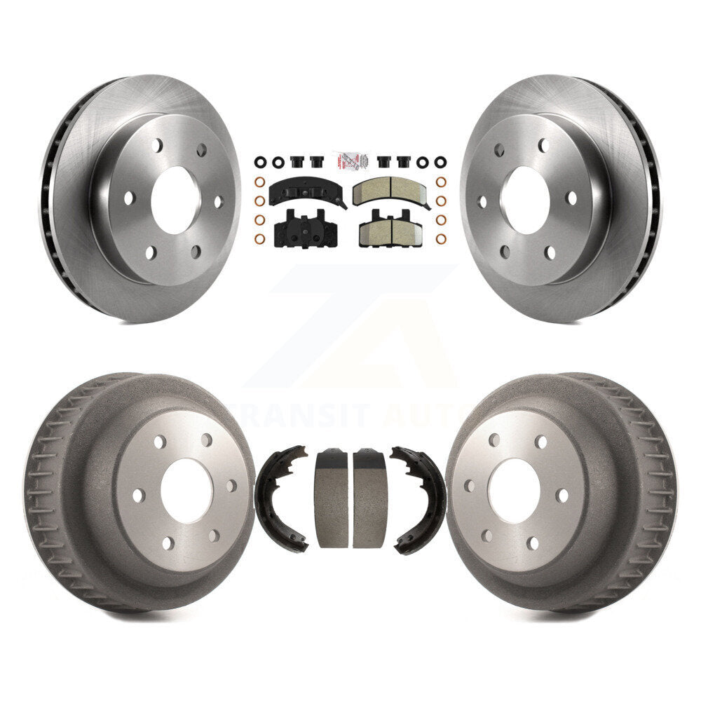 Front Rear Brake Rotor Semi-Metallic Pad & Drum Kit For Chevrolet K2500 With 6 Lug Wheels K8A-105963