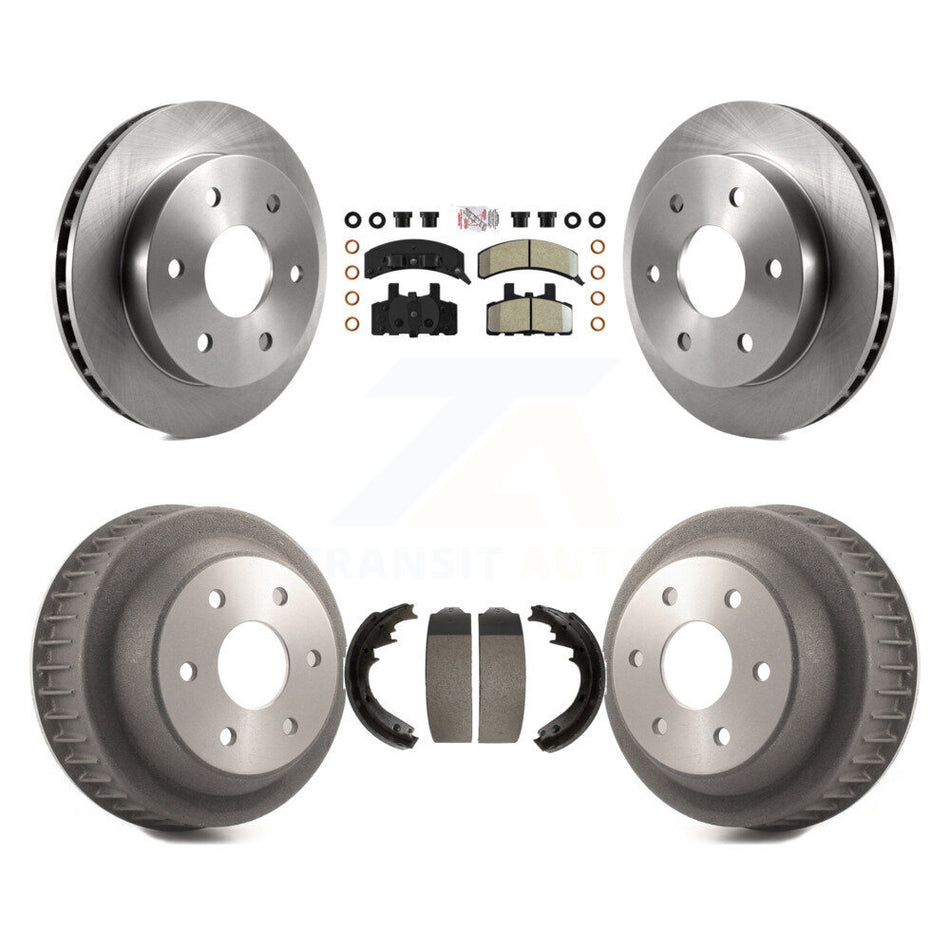 Front Rear Brake Rotor Semi-Metallic Pad & Drum Kit For Chevrolet K2500 With 6 Lug Wheels K8A-105963