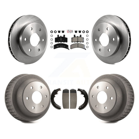Front Rear Brake Rotor Semi-Metallic Pad & Drum Kit For Chevrolet K2500 With 6 Lug Wheels K8A-105964