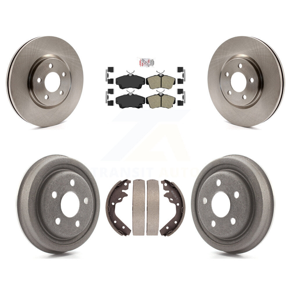 Front Rear Disc Brake Rotors Semi-Metallic Pads And Drum Kit For 2003 Dodge Neon SRT-4 K8A-105966
