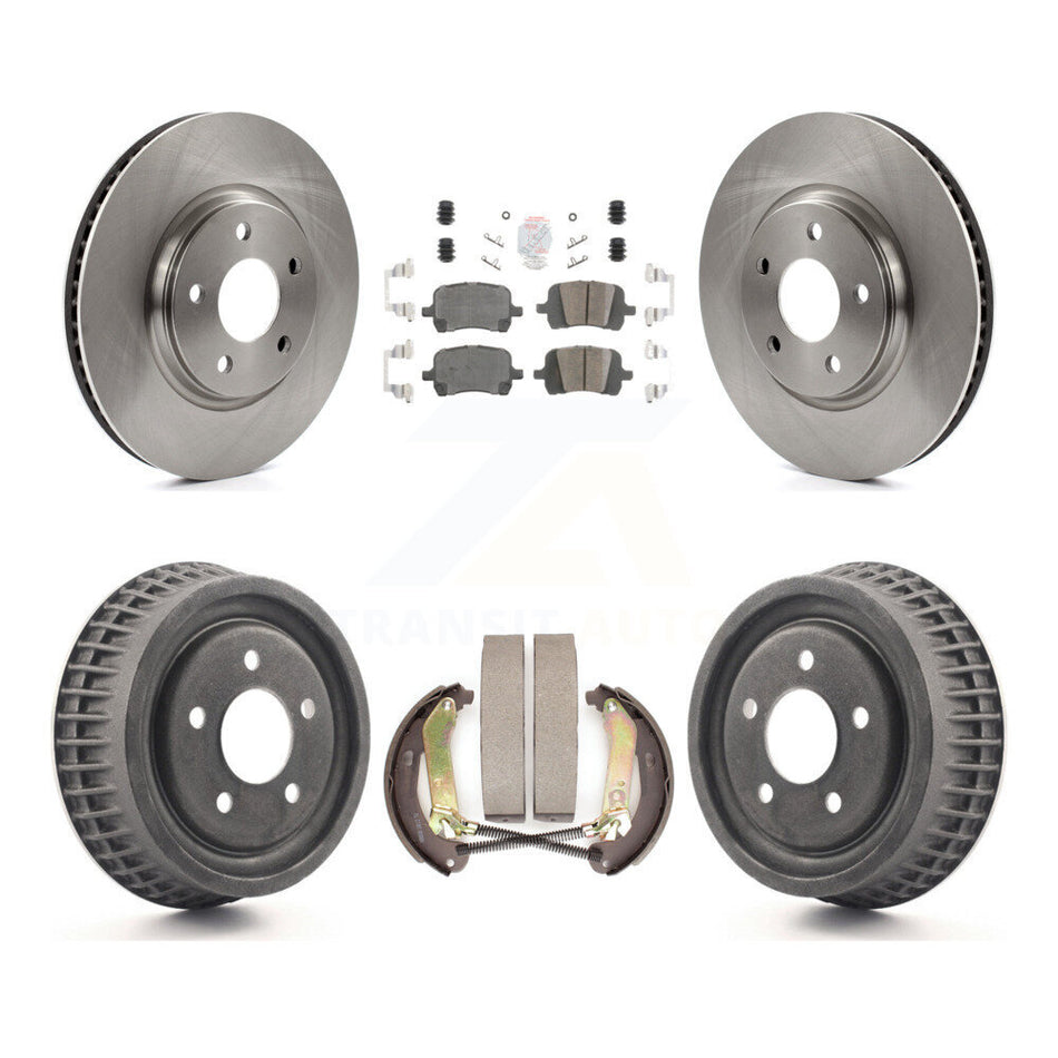 Front Rear Brake Rotors Ceramic Pad & Drum Kit For 2004 Chevrolet Malibu Disc rear brakes K8A-105967