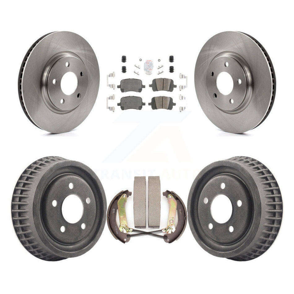 Front Rear Brake Rotors Ceramic Pad & Drum Kit For 2004 Chevrolet Malibu Disc rear brakes K8A-105967