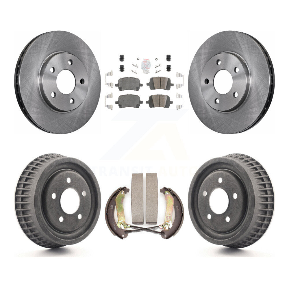 Front Rear Brake Rotors Ceramic Pad & Drum Kit For 2004 Chevrolet Malibu Disc rear brakes K8A-105968
