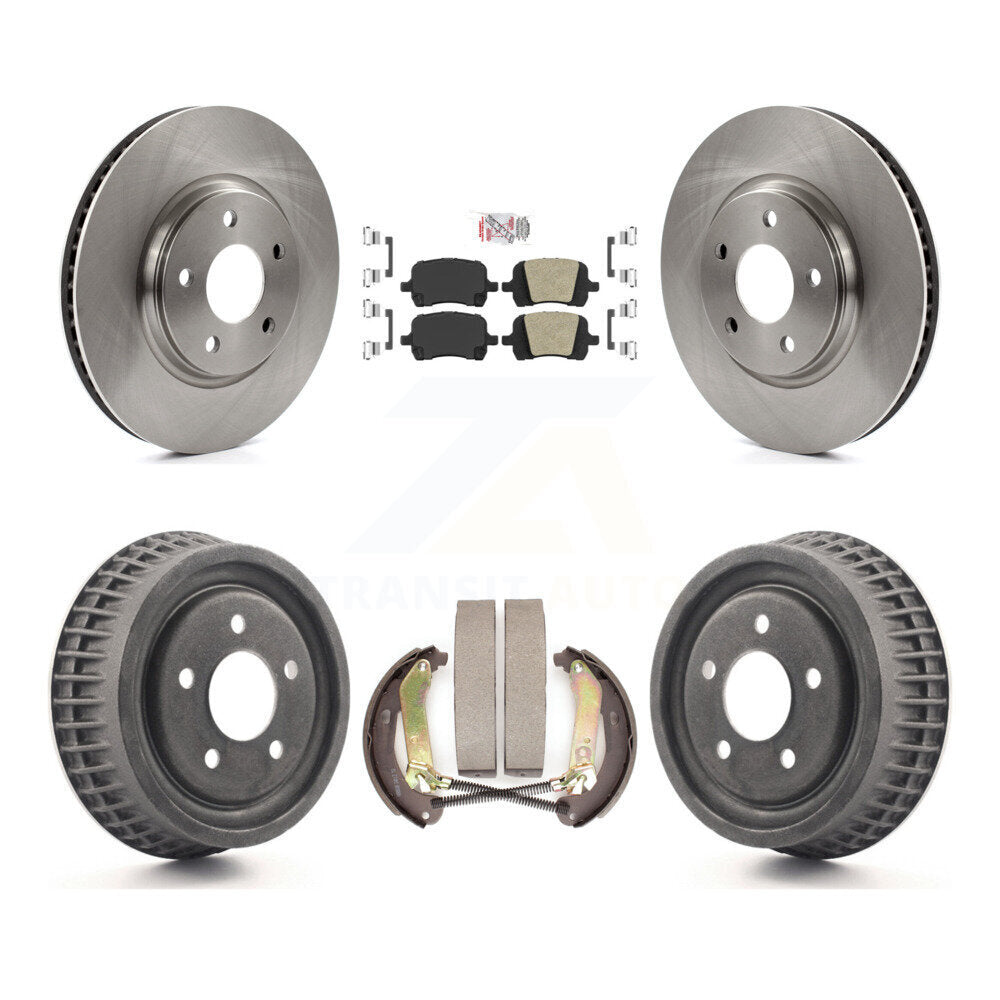 Front Rear Brake Rotors Ceramic Pad & Drum Kit For 2004 Chevrolet Malibu Disc rear brakes K8A-105969