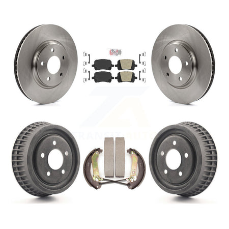 Front Rear Brake Rotors Ceramic Pad & Drum Kit For 2004 Chevrolet Malibu Disc rear brakes K8A-105969