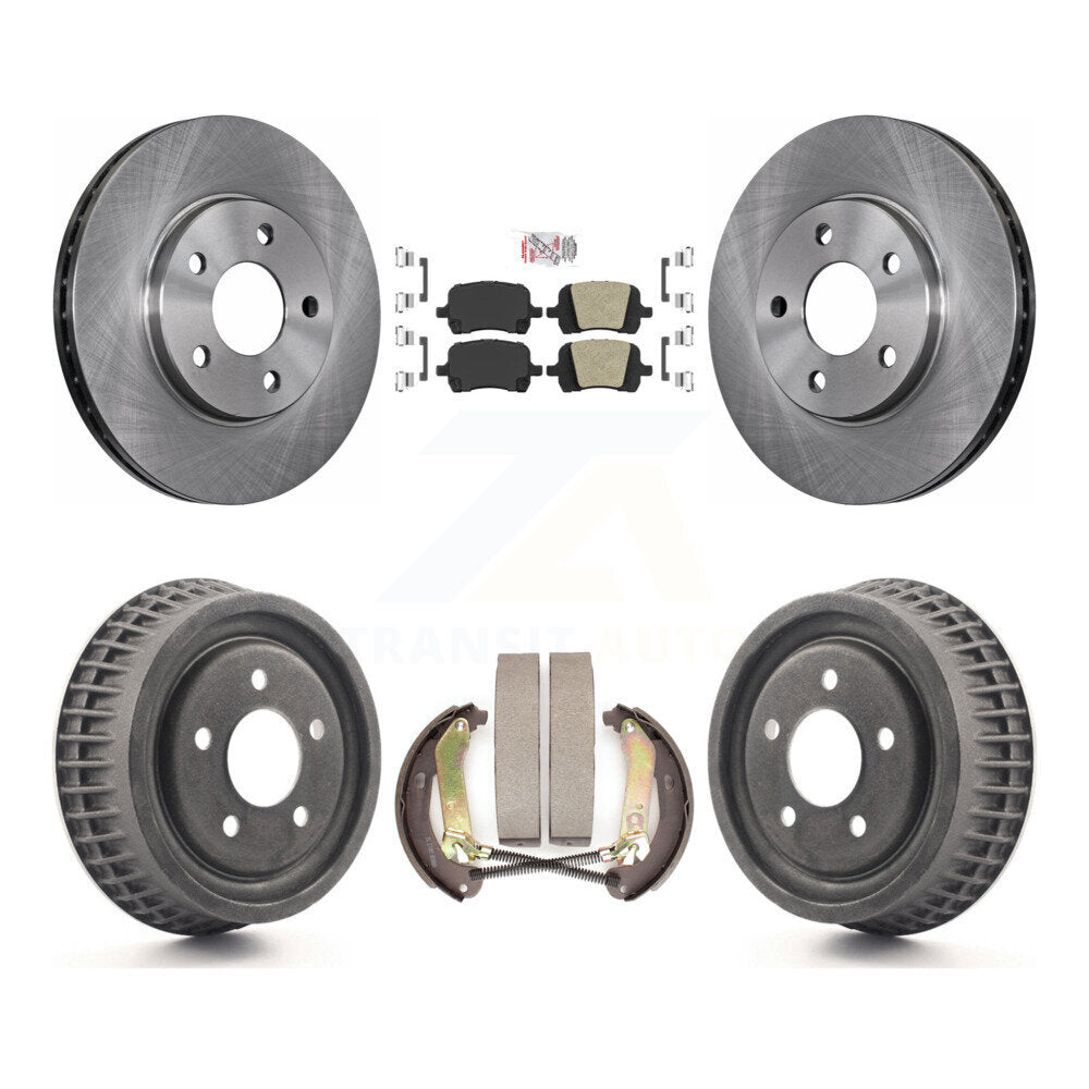 Front Rear Brake Rotors Ceramic Pad & Drum Kit For 2004 Chevrolet Malibu Disc rear brakes K8A-105970