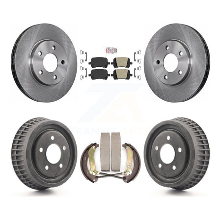 Front Rear Brake Rotors Ceramic Pad & Drum Kit For 2004 Chevrolet Malibu Disc rear brakes K8A-105970