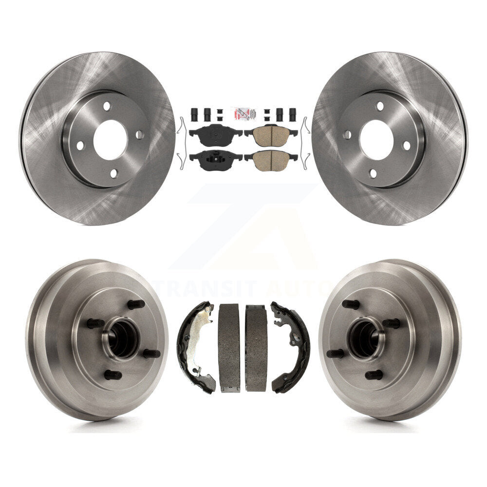 Front Rear Disc Brake Rotors Ceramic Pads And Drum Kit For Ford Focus K8A-105972