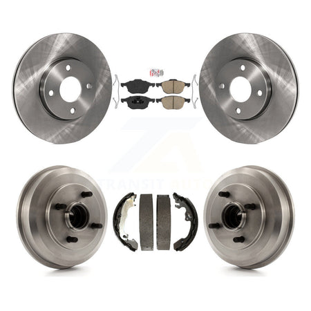 Front Rear Disc Brake Rotors Ceramic Pads And Drum Kit For Ford Focus K8A-105973