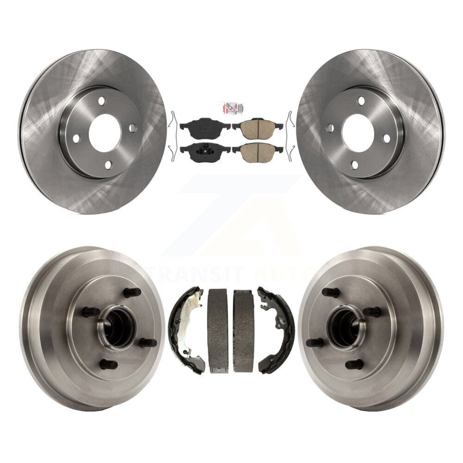 Front Rear Disc Brake Rotors Ceramic Pads And Drum Kit For Ford Focus K8A-105973