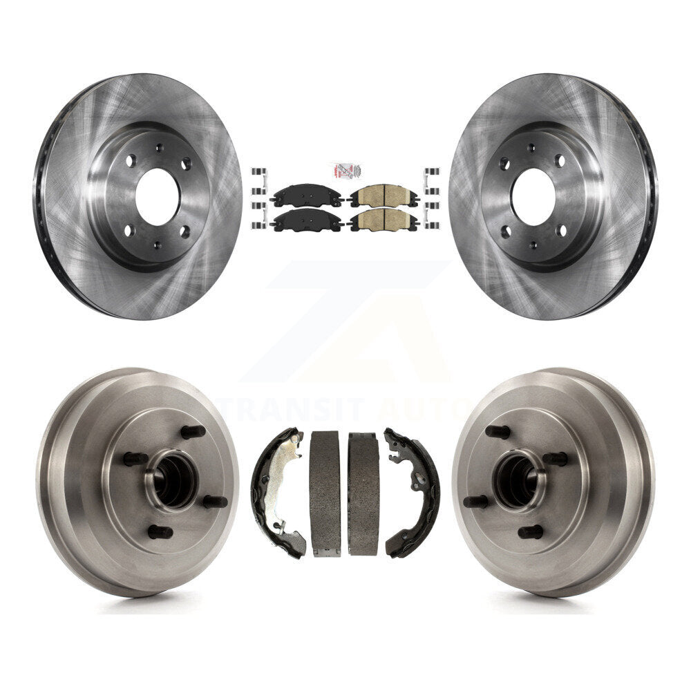 Front Rear Disc Brake Rotors Ceramic Pads And Drum Kit For Ford Focus K8A-105974