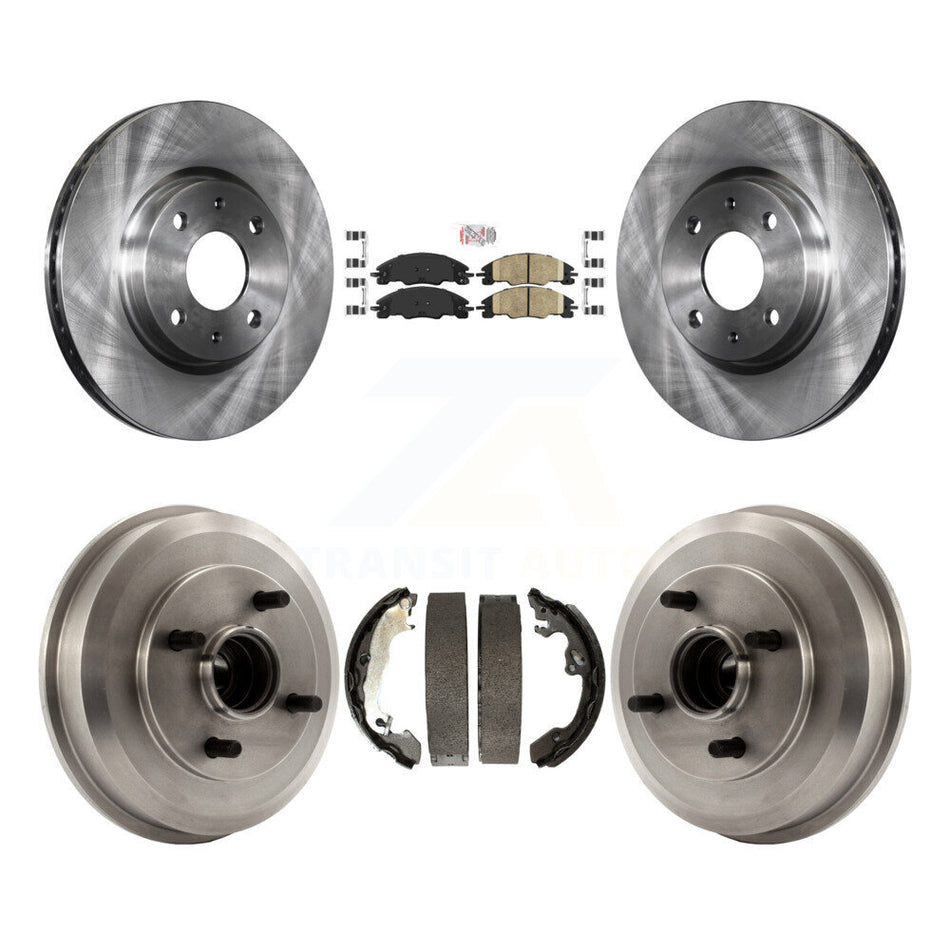 Front Rear Disc Brake Rotors Ceramic Pads And Drum Kit For Ford Focus K8A-105974