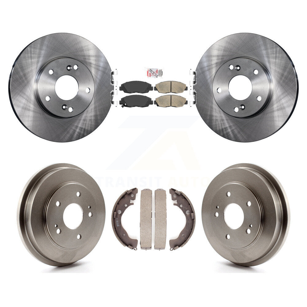 Front Rear Disc Brake Rotors Ceramic Pads And Drum Kit For 2011 Honda Civic GX K8A-105982