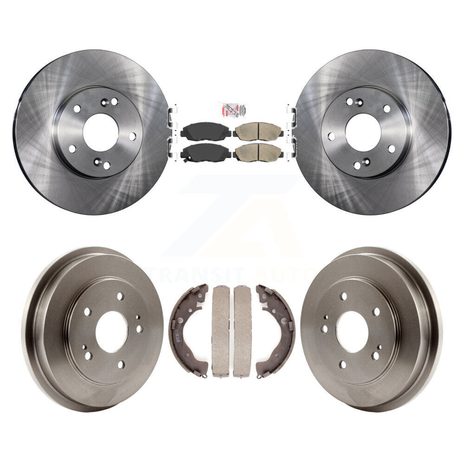 Front Rear Disc Brake Rotors Ceramic Pads And Drum Kit For 2011 Honda Civic GX K8A-105982