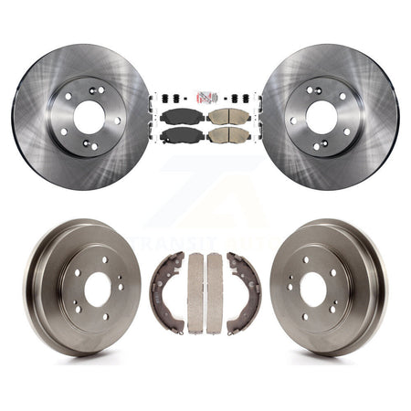 Front Rear Disc Brake Rotors Ceramic Pads And Drum Kit For 2011 Honda Civic GX K8A-105983