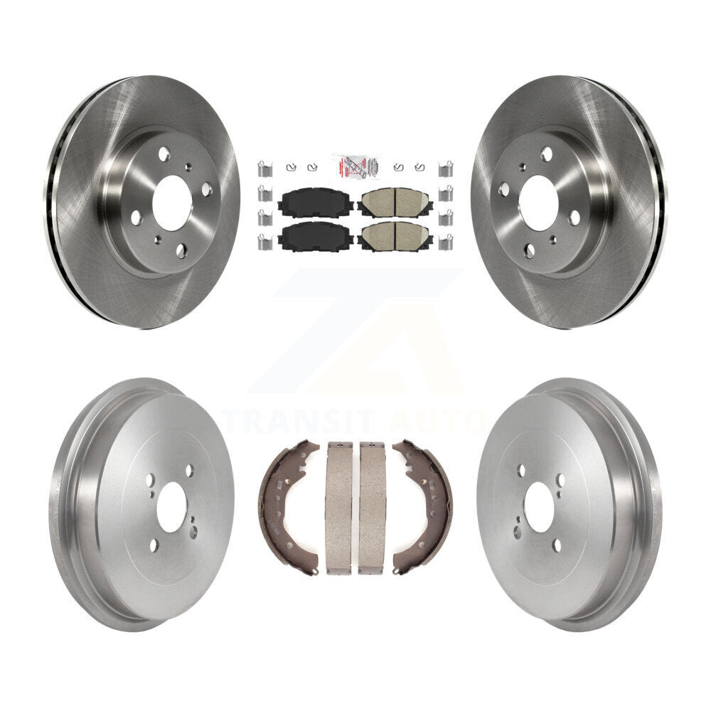 Front Rear Disc Brake Rotors Ceramic Pads And Drum Kit For Toyota Prius C Scion iQ K8A-105985