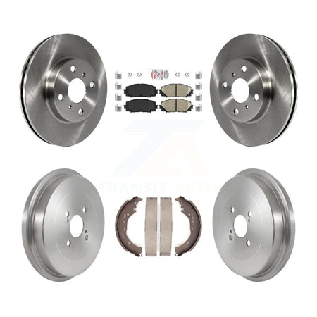 Front Rear Disc Brake Rotors Ceramic Pads And Drum Kit For Toyota Prius C Scion iQ K8A-105985