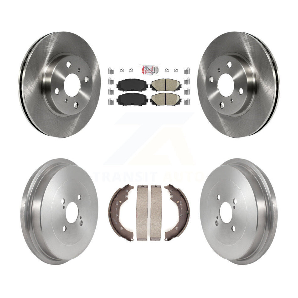 Front Rear Disc Brake Rotors Ceramic Pads And Drum Kit For Toyota Prius C Scion iQ K8A-105985