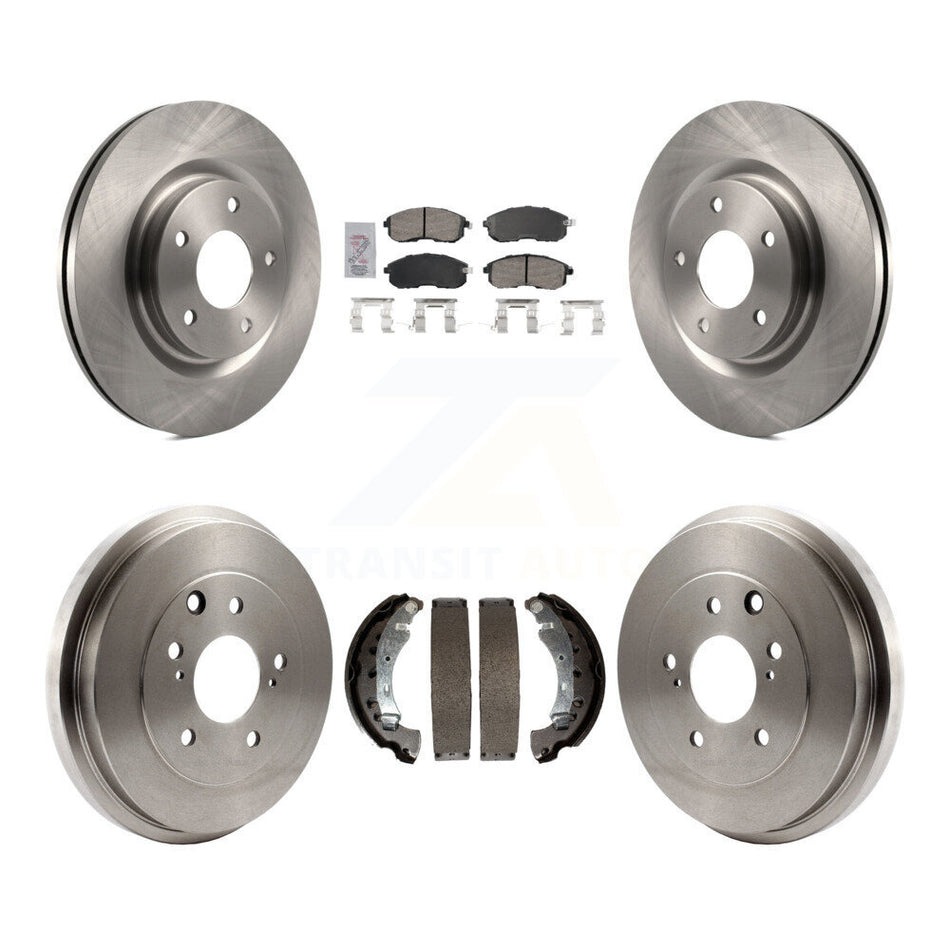 Front Rear Disc Brake Rotor Ceramic Pad Drum Kit For 2017-2019 Nissan Sentra Turbocharged K8A-105989
