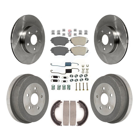 Front Rear Disc Brake Rotors Ceramic Pads And Drum Kit (7Pc) For Toyota RAV4 K8A-106007