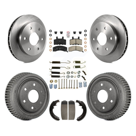 Front Rear Disc Brake Rotors Semi-Metallic Pads And Drum Kit (7Pc) For GMC Yukon K8A-106011