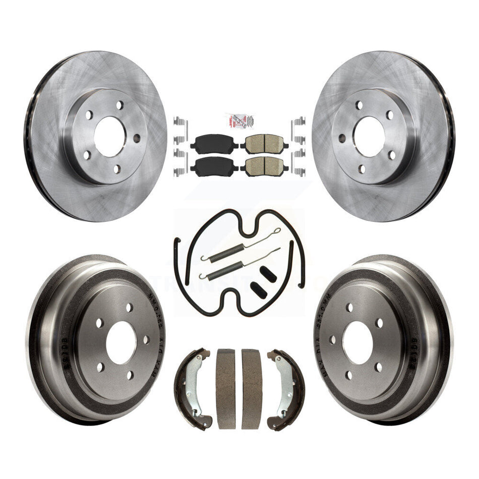 Front Rear Disc Brake Rotors Ceramic Pad & Drum Kit (7Pc) For Pontiac G5 Chevrolet Cobalt K8A-106012