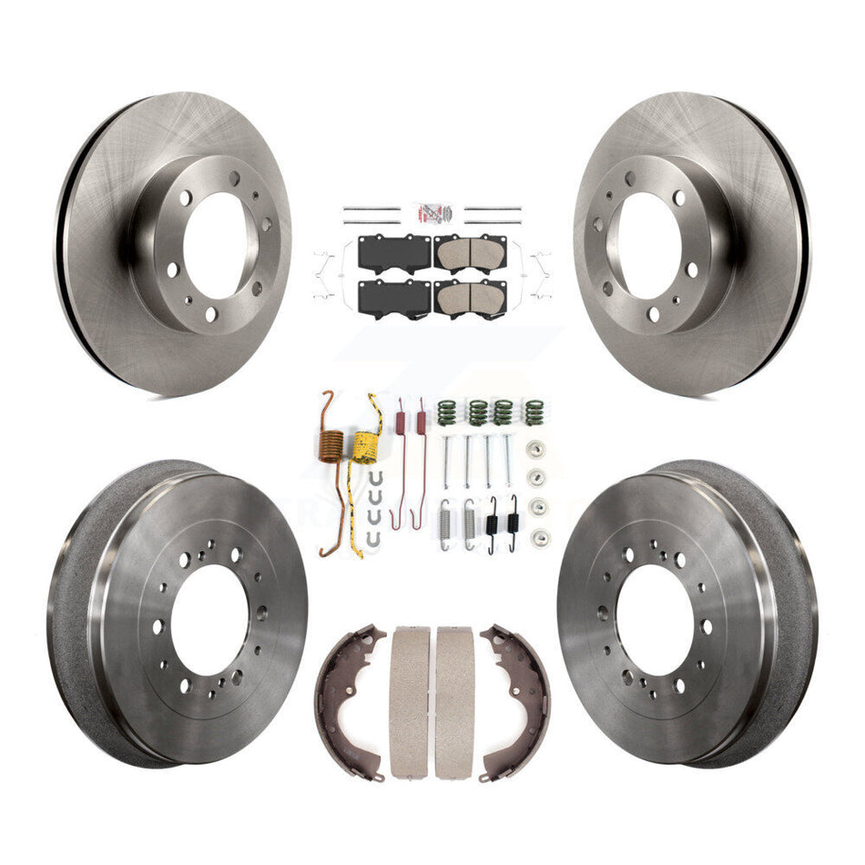 Front Rear Disc Brake Rotors Ceramic Pads And Drum Kit (7Pc) For Toyota Tacoma K8A-106025