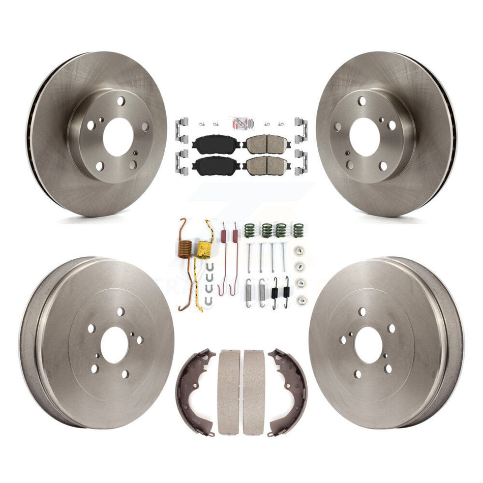 Front Rear Brake Rotor Ceramic Pad And Drum Kit (7Pc) For Toyota Tacoma With 5 Lug Wheels K8A-106026