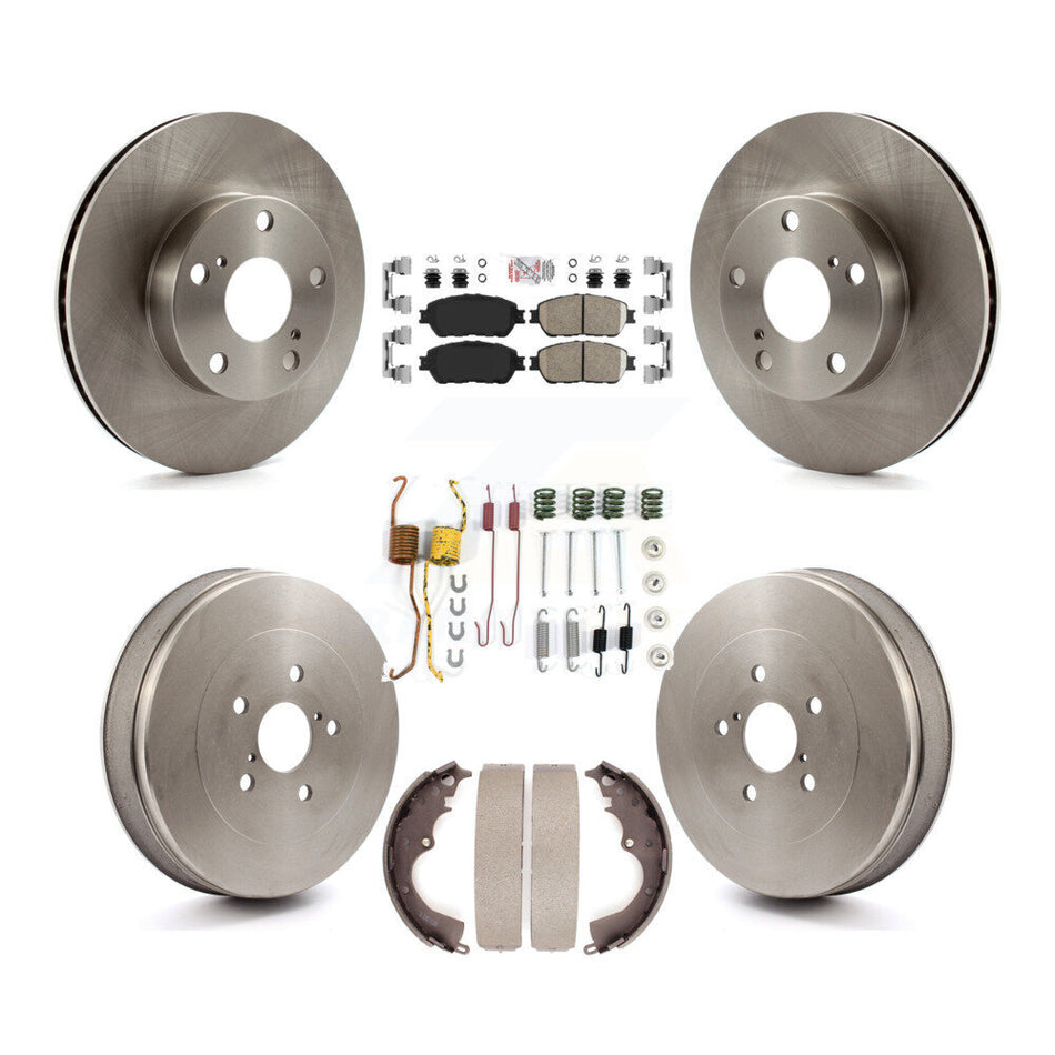 Front Rear Brake Rotor Ceramic Pad And Drum Kit (7Pc) For Toyota Tacoma With 5 Lug Wheels K8A-106027