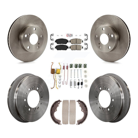 Front Rear Brake Rotor Ceramic Pad Drum Kit (7Pc) For Toyota Tacoma 4WD With 5 Lug Wheels K8A-106030