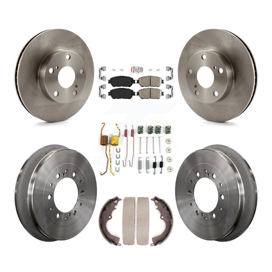 Front Rear Brake Rotor Ceramic Pad Drum Kit (7Pc) For Toyota Tacoma 4WD With 5 Lug Wheels K8A-106030