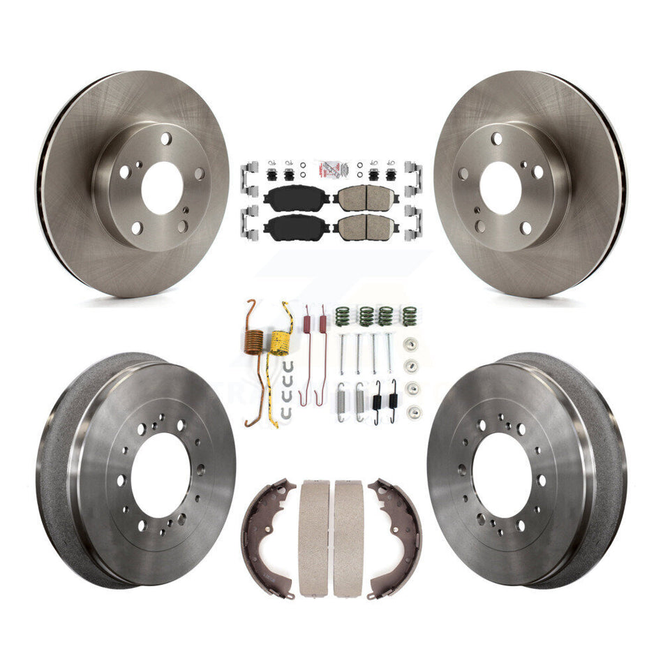 Front Rear Brake Rotor Ceramic Pad Drum Kit (7Pc) For Toyota Tacoma 4WD With 5 Lug Wheels K8A-106031