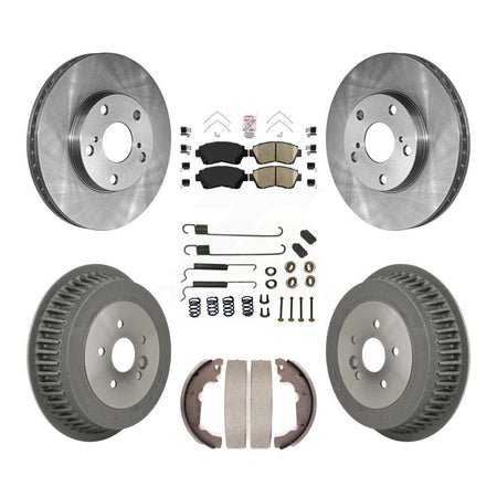 Front Rear Disc Brake Rotors Ceramic Pads And Drum Kit (7Pc) For 1998-2003 Toyota Sienna K8A-106045