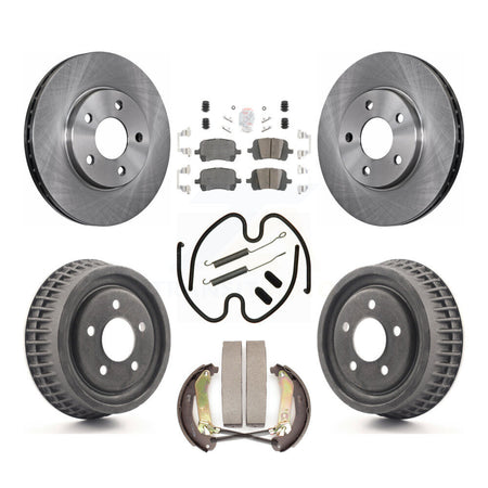 Front Rear Brake Rotor Ceramic Pad & Drum Kit (7Pc) For Chevrolet Malibu Disc rear brakes K8A-106048
