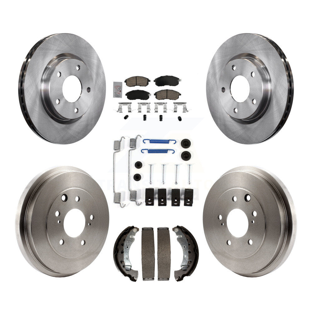 Front Rear Disc Brake Rotors Ceramic Pads And Drum Kit (7Pc) For Nissan Sentra K8A-106052