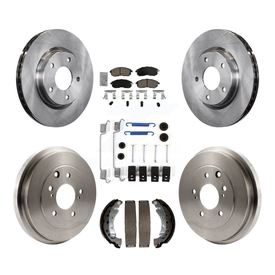 Front Rear Disc Brake Rotors Ceramic Pads And Drum Kit (7Pc) For Nissan Sentra K8A-106052