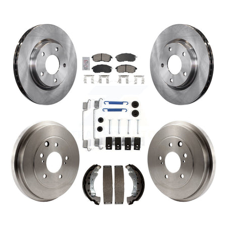Front Rear Disc Brake Rotors Ceramic Pads And Drum Kit (7Pc) For Nissan Sentra K8A-106053