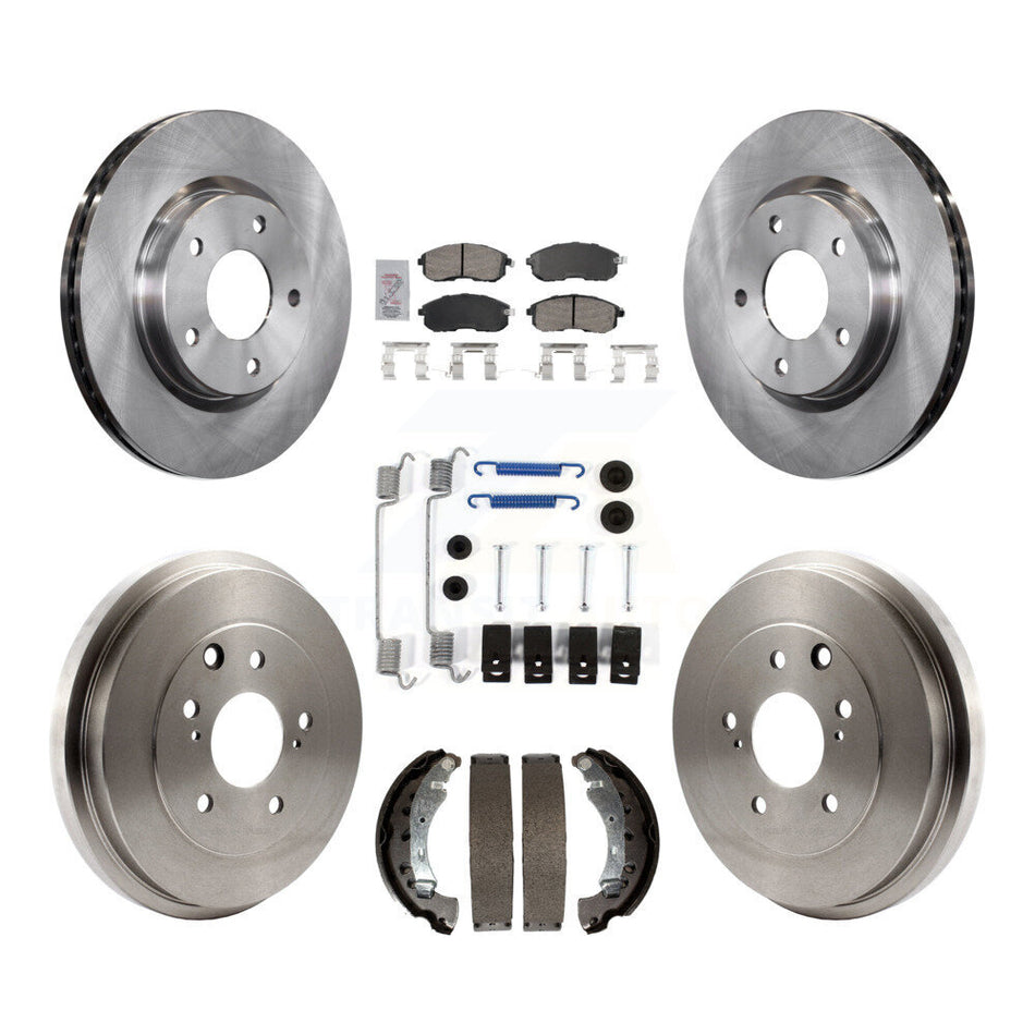 Front Rear Disc Brake Rotors Ceramic Pads And Drum Kit (7Pc) For Nissan Sentra K8A-106053